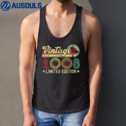 15 Years Old Vintage 2008 15th Birthday Gifts ns Boys Tank Top