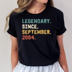 18 Year Old Gift Legend Since September 2004 18th Birthday T-Shirt