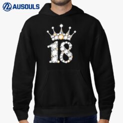 18 Years Old Gifts 18th Birthday Queen Girls diamond crown Hoodie