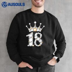 18 Years Old Gifts 18th Birthday Queen Girls diamond crown Sweatshirt