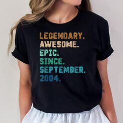 18 Years Old Gifts Legend Since September 2004 18th Birthday T-Shirt