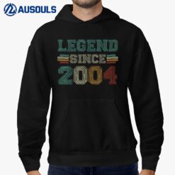 19 Years Old Legend Since 2004 19th Birthday Hoodie