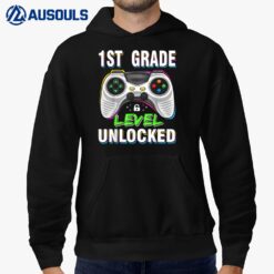 1st Grade Level Unlocked Gamer First Day Of School Boys Hoodie