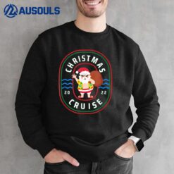 2022 Christmas Cruise - Tropical Santa Graphic Art Sweatshirt