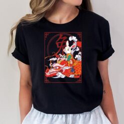 2023 Calligraphy Dragon Fly Year of The Rabbit Zodiac Kids T-Shirt