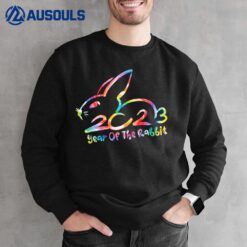 2023 Year Of The Rabbit Tie Dye Happy New Year Cute Rabbit Sweatshirt