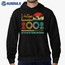 20 Year Old Gift Boys Girls Vintage 2002 20th Birthday Retro Hoodie