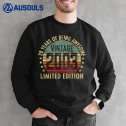 20 Year Old Gifts Vintage 2003 Limited Edition 20th Birthday Sweatshirt