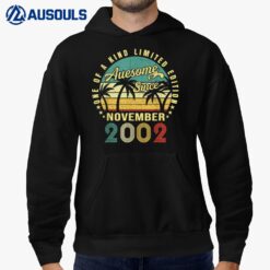 20 Years Old Funny Awesome Since November 2002 20th Birthday Hoodie
