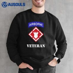 20th Engineer Brigade Patch Airborne Tab - White Veteran Sweatshirt