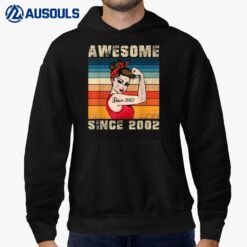 21 Year Old Awesome Since 2002 21st Birthday Gift Women Girl Hoodie