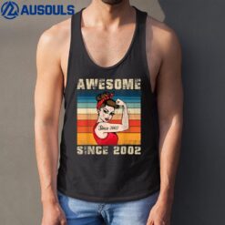 21 Year Old Awesome Since 2002 21st Birthday Gift Women Girl Tank Top