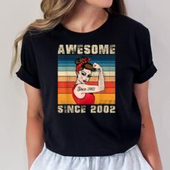 21 Year Old Awesome Since 2002 21st Birthday Gift Women Girl T-Shirt