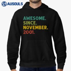 21 Years Old Awesome Since November 2001 21st Birthday Gifts Hoodie
