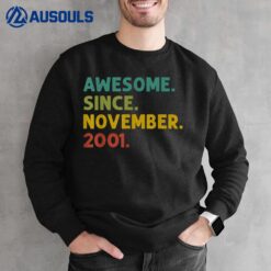 21 Years Old Awesome Since November 2001 21st Birthday Gifts Sweatshirt