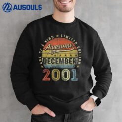 21th Birthday Gift Awesome Since December 2001 21 Year Old Sweatshirt