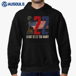 22 Too Many Veteran Lives Veterans Suicide Awareness Hoodie