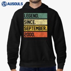 22 Years Old Gifts 22nd Birthday Legend Since September 2000 Hoodie