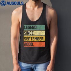 22 Years Old Gifts 22nd Birthday Legend Since September 2000 Tank Top