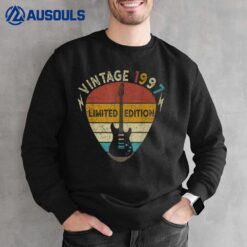 25 Years Old Gift Vintage 1997 Guitar Lo Ver 25th Birthday Sweatshirt