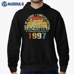 25 Years Old Gifts Legend Since October 1997 25th Birthday Hoodie