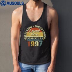 25 Years Old Gifts Legend Since October 1997 25th Birthday Tank Top