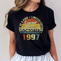 25 Years Old Gifts Legend Since October 1997 25th Birthday T-Shirt