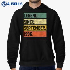 26 Years Old Gifts 26th Birthday Legend Since September 1996 Hoodie