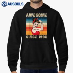 27 Year Old Awesome Since 1995 27th Birthday Gift Hoodie