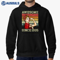 27 Year Old Awesome Since 1995 27th Birthday Women Gifts Hoodie