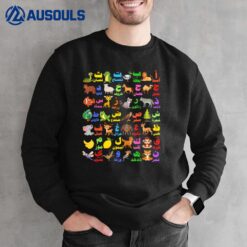 28 Arabic Alphabet Animal Arabian Letters Teachers Kids Sweatshirt