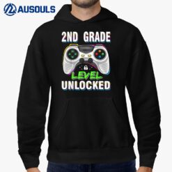 2nd Grade Level Unlocked Video Game Back to School Boys Hoodie