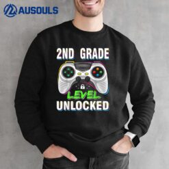 2nd Grade Level Unlocked Video Game Back to School Boys Sweatshirt