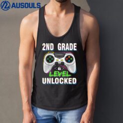 2nd Grade Level Unlocked Video Game Back to School Boys Tank Top