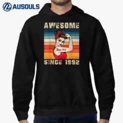 30 Year Old Awesome Since 1992 30th Birthday Gift Women Girl Hoodie