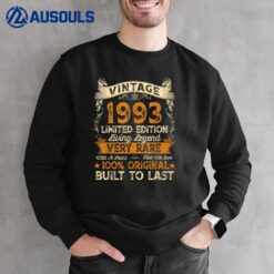 30 Year Old Gifts Vintage 1993 Limited Edition 30th Birthday Sweatshirt