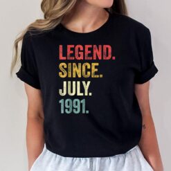 31 Years Old Gifts Legend Since July 1991 31th Birthday T-Shirt