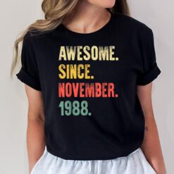 34 Years Old Awesome Since November 1988 34th Birthday T-Shirt