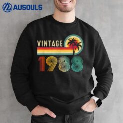 35 Year Old Gifts Vintage Born In 1988 35th Birthday Retro Sweatshirt