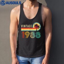 35 Year Old Gifts Vintage Born In 1988 35th Birthday Retro Tank Top