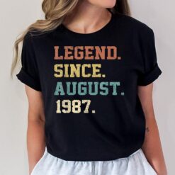 35 Years Old Gifts Legend Since August 1987th Birthday T-Shirt