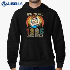 36 Year Old birthday gifts for women - Awesome Since 1986 Hoodie