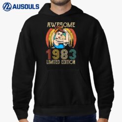 39 Year Old birthday gifts for women - Awesome Since 1983 Hoodie