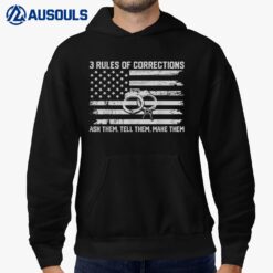 3 Rules Of Corrections Officer Funny Prison Officer USA Flag Hoodie