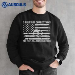 3 Rules Of Corrections Officer Funny Prison Officer USA Flag Sweatshirt