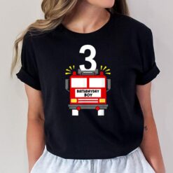 3 Year Old It's My 3rd Birthday Boy Fire Truck Fireman T-Shirt