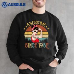 40 Year Old Awesome Since 1982 40th Birthday Gifts Women Sweatshirt