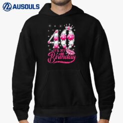 40 Year Old Gifts It's my 40th Birthday Pink Diamond Crown Hoodie