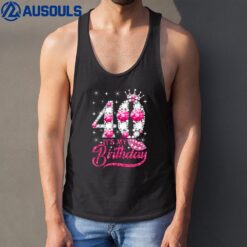 40 Year Old Gifts It's my 40th Birthday Pink Diamond Crown Tank Top