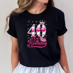 40 Year Old Gifts It's my 40th Birthday Pink Diamond Crown T-Shirt